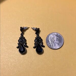 Elegant Black Teardrop Earrings